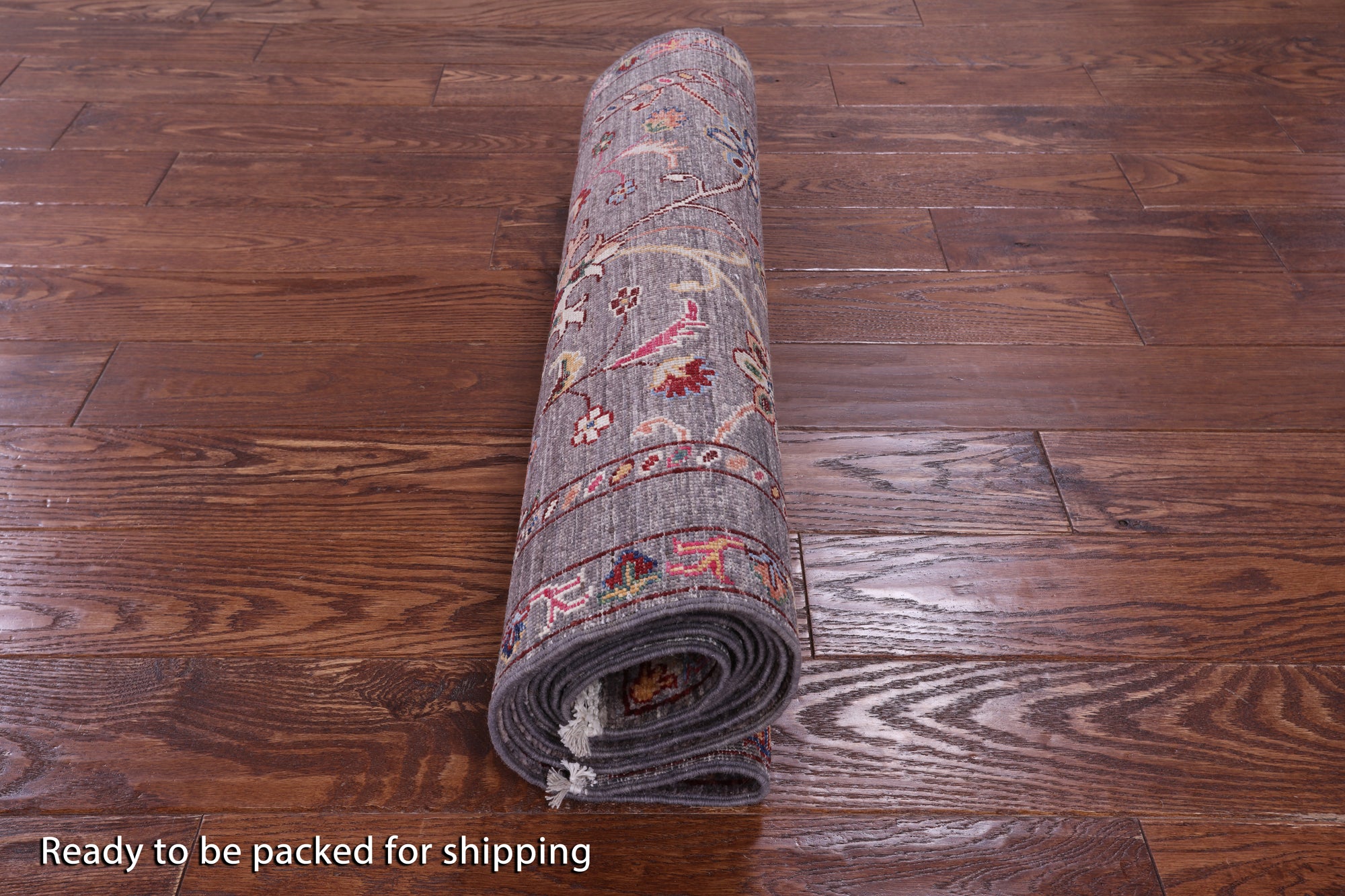 Grey Peshawar Hand Knotted Wool Runner Rug - 2' 8" X 9' 9" - Golden Nile