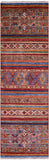 Khorjin Persian Gabbeh Hand Knotted Wool Runner Rug - 2' 7" X 8' 5" - Golden Nile