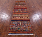 Khorjin Persian Gabbeh Hand Knotted Wool Runner Rug - 2' 7" X 8' 5" - Golden Nile
