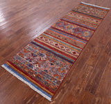 Khorjin Persian Gabbeh Hand Knotted Wool Runner Rug - 2' 7" X 8' 5" - Golden Nile