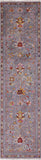 Grey Peshawar Handmade Wool Runner Rug - 2' 7" X 10' 2" - Golden Nile