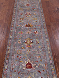 Grey Peshawar Handmade Wool Runner Rug - 2' 7" X 10' 2" - Golden Nile