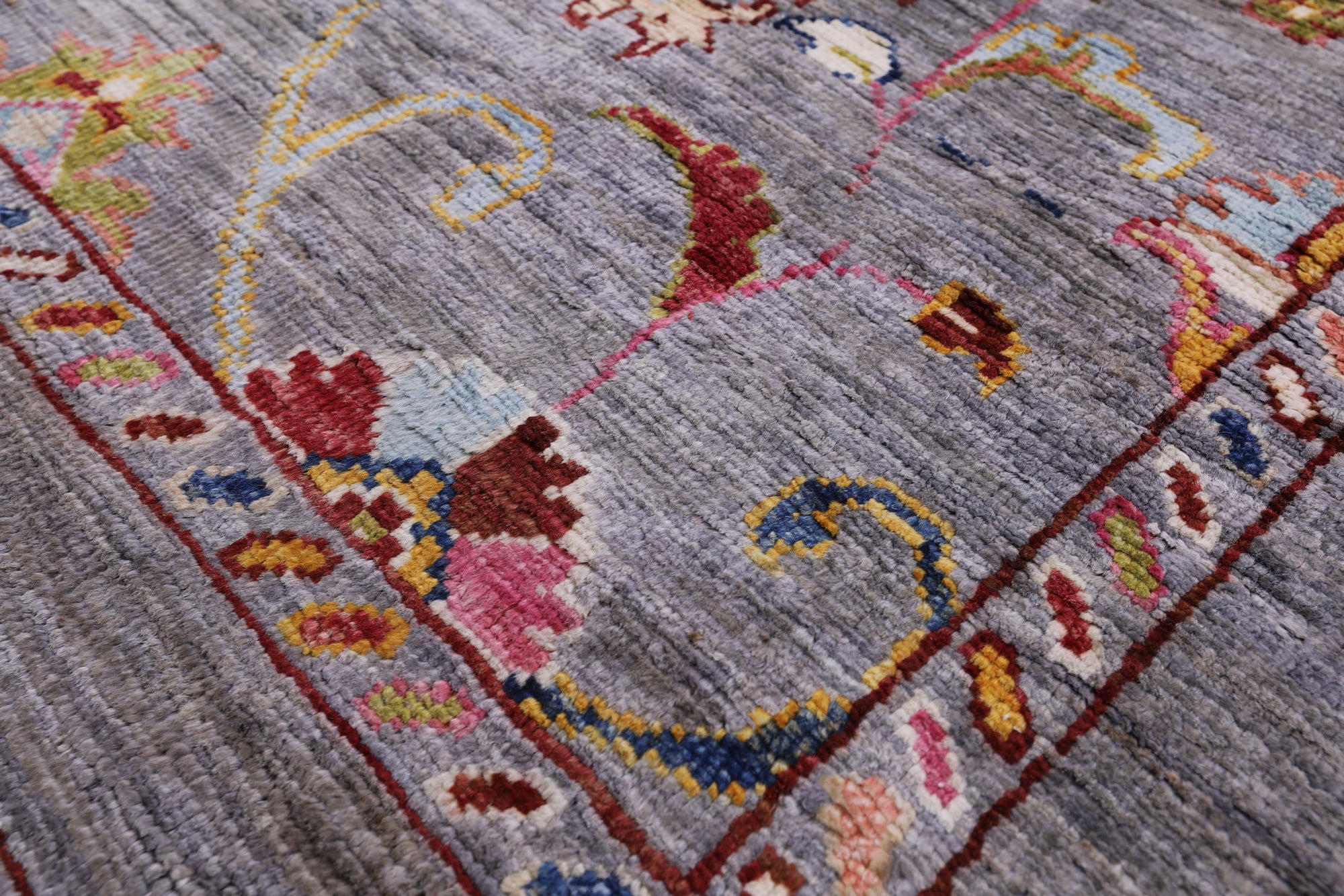 Grey Peshawar Handmade Wool Runner Rug - 2' 7" X 10' 2" - Golden Nile