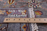 Grey Peshawar Handmade Wool Runner Rug - 2' 7" X 10' 2" - Golden Nile