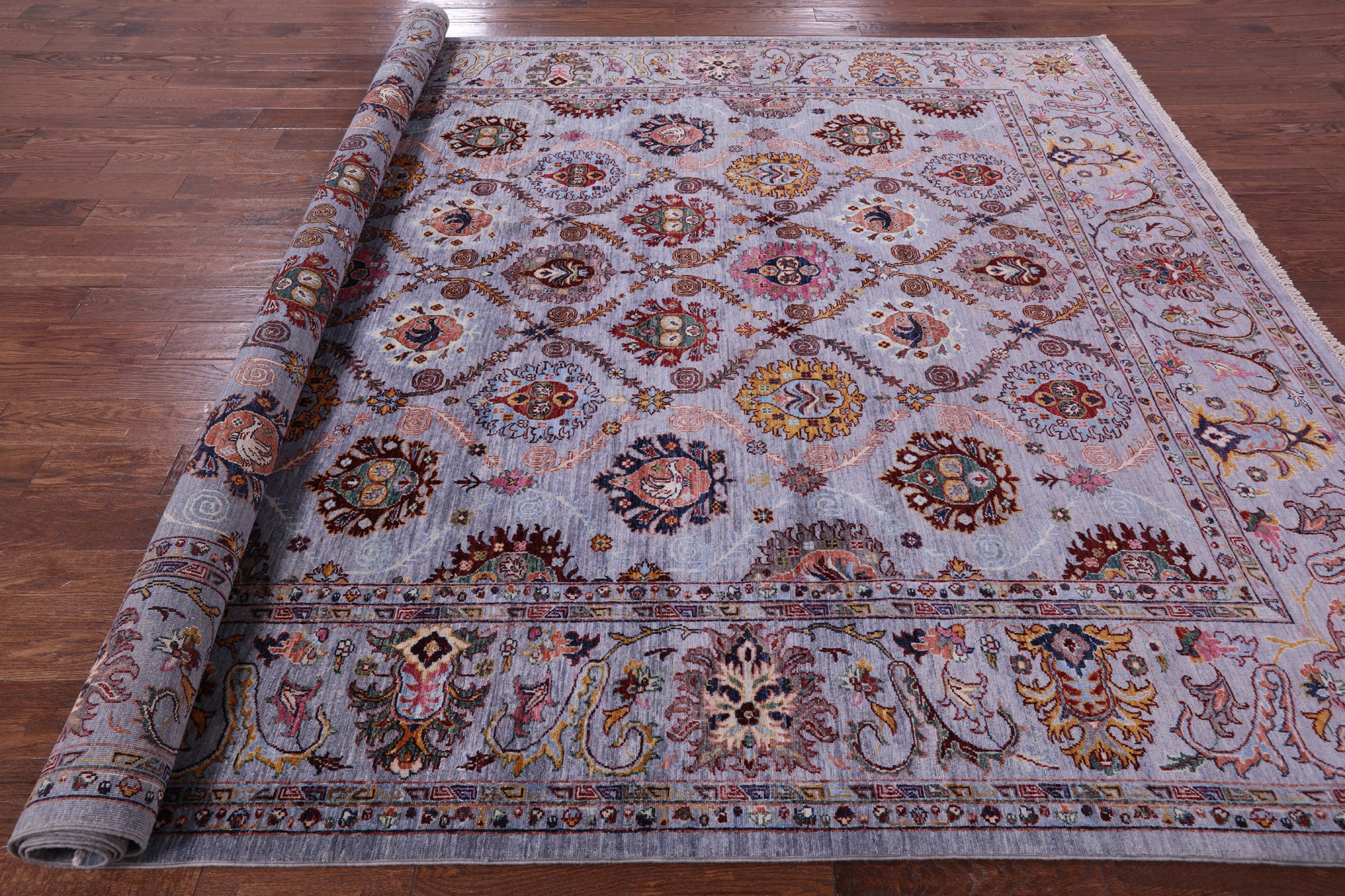 Persian Tabriz Hand Knotted Wool Rug - 8' 10" X 11' 8" - Golden Nile