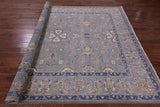 Grey Turkish Oushak Hand Knotted Wool Rug - 8' 0" X 10' 0" - Golden Nile