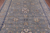 Grey Turkish Oushak Hand Knotted Wool Rug - 8' 0" X 10' 0" - Golden Nile