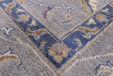 Grey Turkish Oushak Hand Knotted Wool Rug - 8' 0" X 10' 0" - Golden Nile
