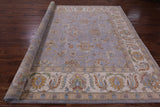 Grey Turkish Oushak Handmade Wool Rug - 8' 10" X 11' 5" - Golden Nile
