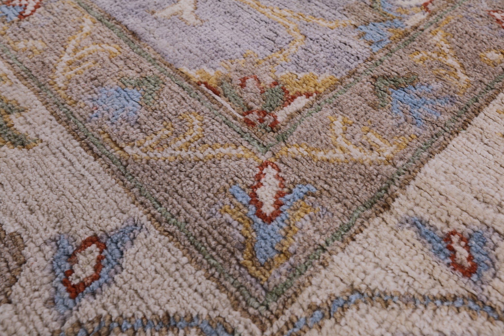 Grey Turkish Oushak Handmade Wool Rug - 8' 10" X 11' 5" - Golden Nile