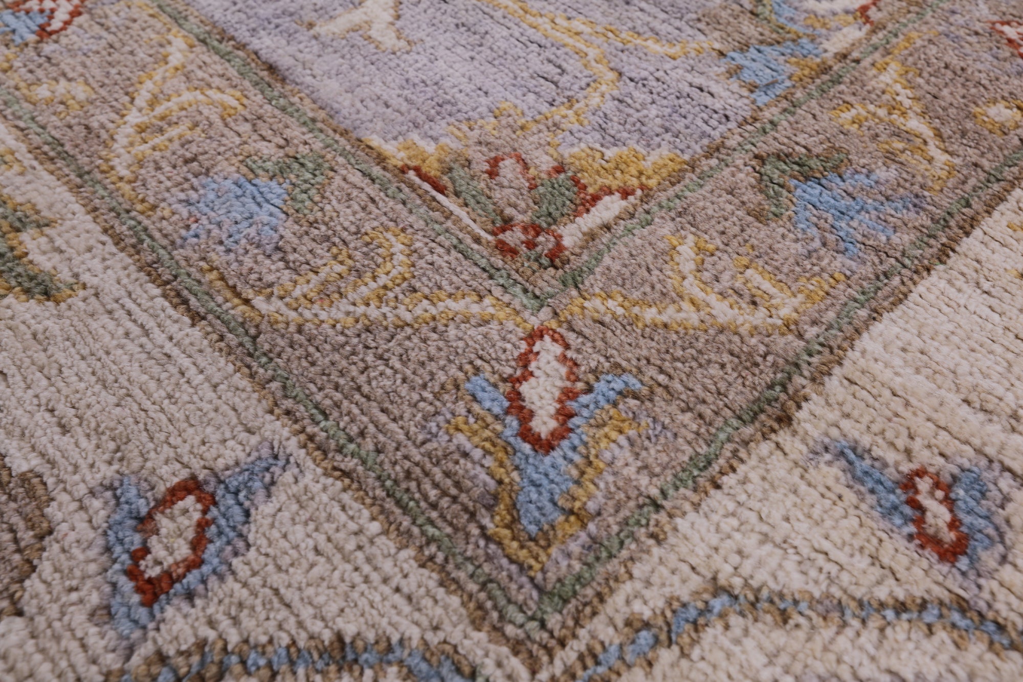 Grey Turkish Oushak Handmade Wool Rug - 8' 10" X 11' 5" - Golden Nile