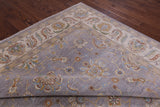 Grey Turkish Oushak Handmade Wool Rug - 8' 10" X 11' 5" - Golden Nile