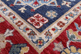 Blue Persian Fine Serapi Hand Knotted Wool Rug - 6' 8" X 9' 8" - Golden Nile