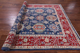 Blue Persian Fine Serapi Hand Knotted Wool Rug - 6' 8" X 9' 8" - Golden Nile