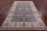 Grey Turkish Oushak Handmade Wool Rug - 6' 6" X 9' 11" - Golden Nile
