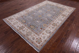 Grey Turkish Oushak Handmade Wool Rug - 6' 6" X 9' 11" - Golden Nile