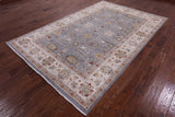Grey Turkish Oushak Handmade Wool Rug - 6' 6" X 9' 11" - Golden Nile
