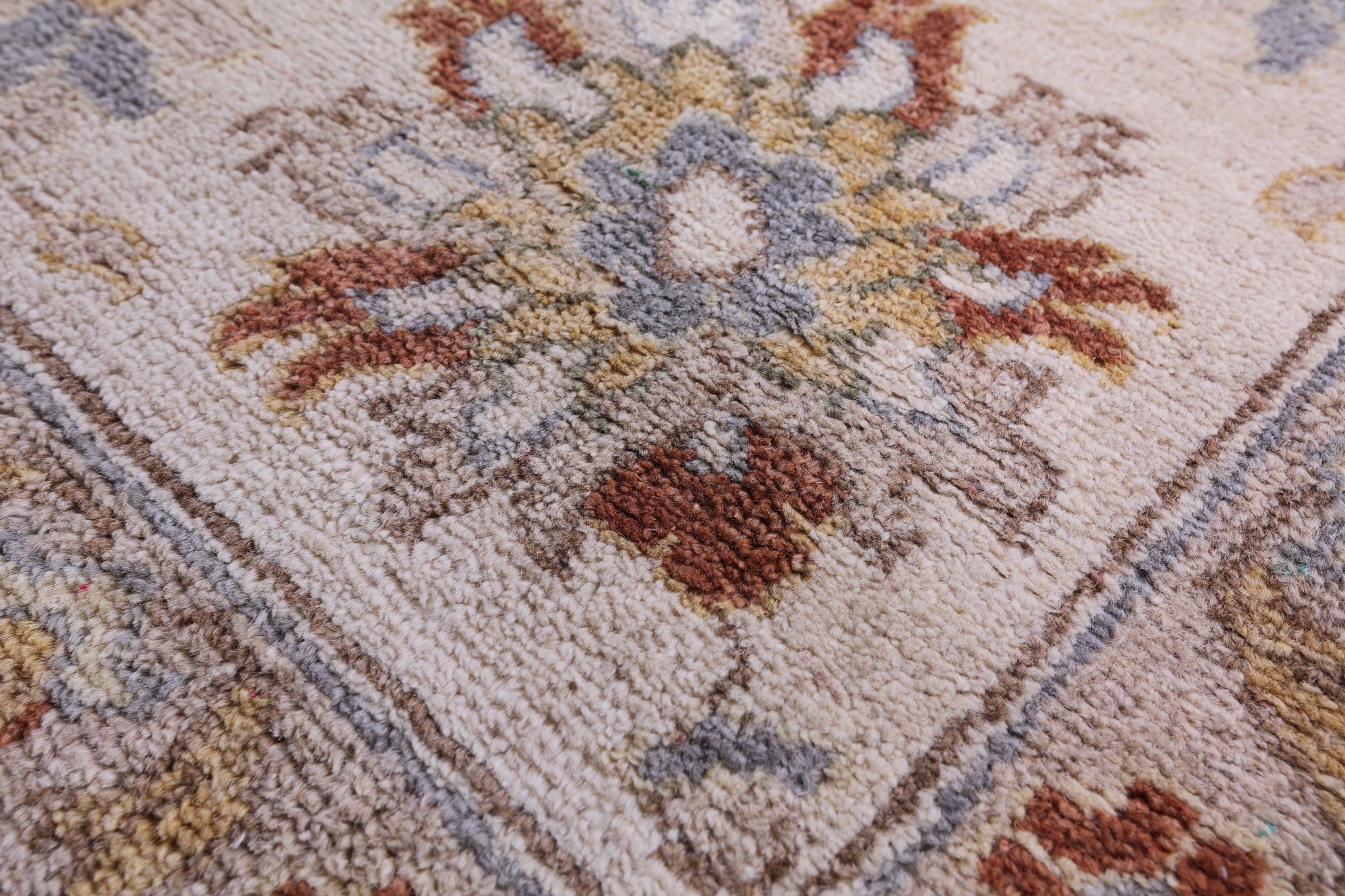 Grey Turkish Oushak Handmade Wool Rug - 6' 6" X 9' 11" - Golden Nile