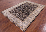 Brown Turkish Oushak Hand Knotted Wool Rug - 6' 2" X 8' 6" - Golden Nile