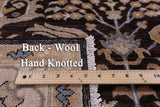 Brown Turkish Oushak Hand Knotted Wool Rug - 6' 2" X 8' 6" - Golden Nile