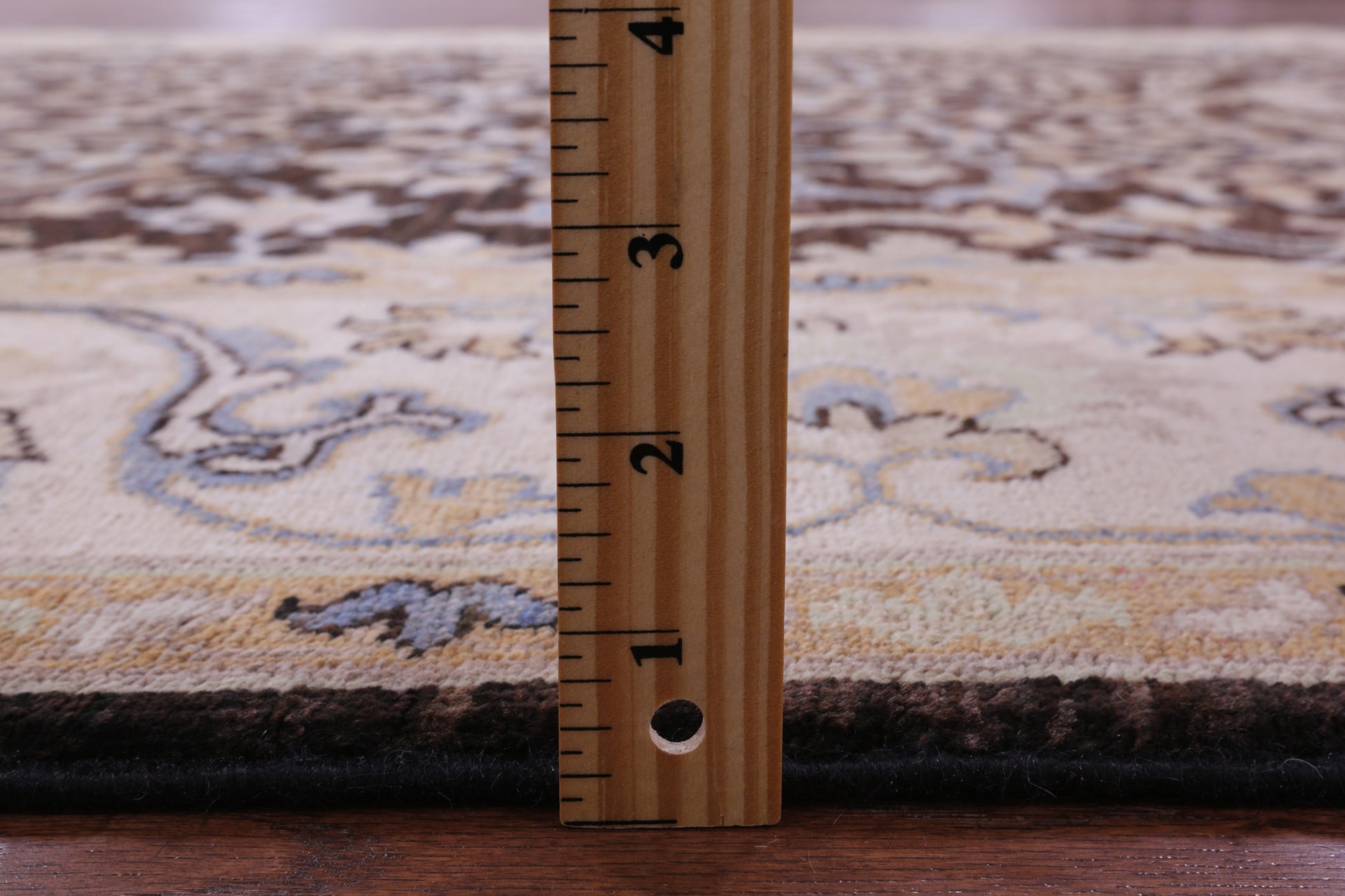 Brown Turkish Oushak Hand Knotted Wool Rug - 6' 2" X 8' 6" - Golden Nile