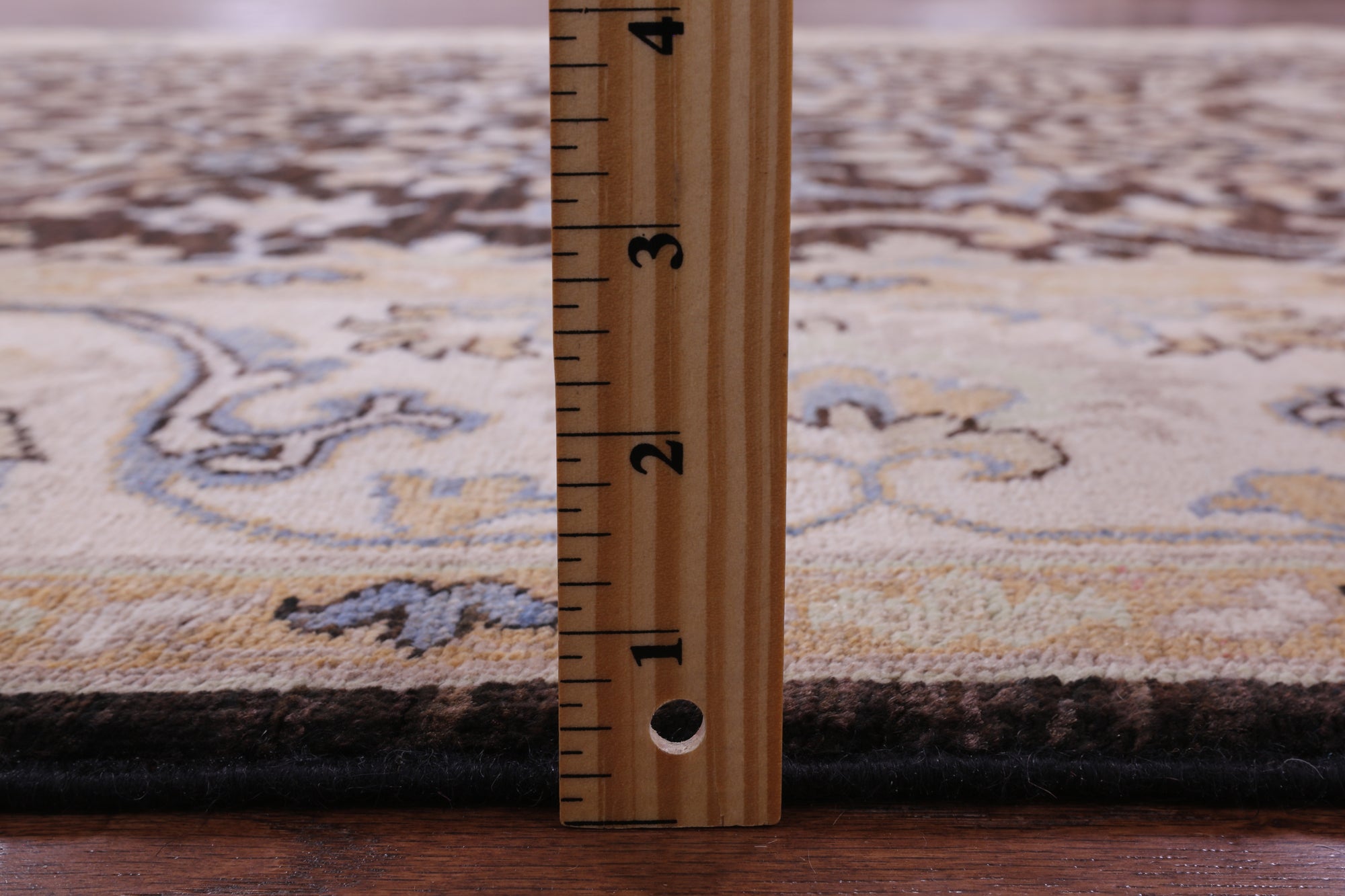 Brown Turkish Oushak Hand Knotted Wool Rug - 6' 2" X 8' 6" - Golden Nile