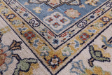 Blue Persian Fine Serapi Hand Knotted Wool Rug - 6' 8" X 9' 9" - Golden Nile