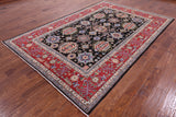 Brown Persian Fine Serapi Handmade Wool Rug - 6' 8" X 9' 10" - Golden Nile