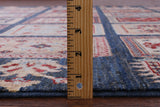 Blue Garden Design Persian Handmade Wool Rug - 6' 7" X 9' 7" - Golden Nile