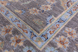 Grey Turkish Oushak Handmade Wool Rug - 6' 0" X 8' 9" - Golden Nile