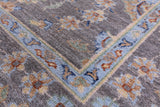 Grey Turkish Oushak Handmade Wool Rug - 6' 0" X 8' 9" - Golden Nile