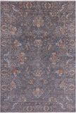 Grey Turkish Oushak Hand Knotted Wool Rug - 5' 10" X 8' 8" - Golden Nile