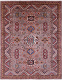 Super Kazak Handmade Wool Rug - 8' 0" X 9' 8" - Golden Nile