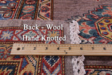 Super Kazak Handmade Wool Rug - 8' 0" X 9' 8" - Golden Nile