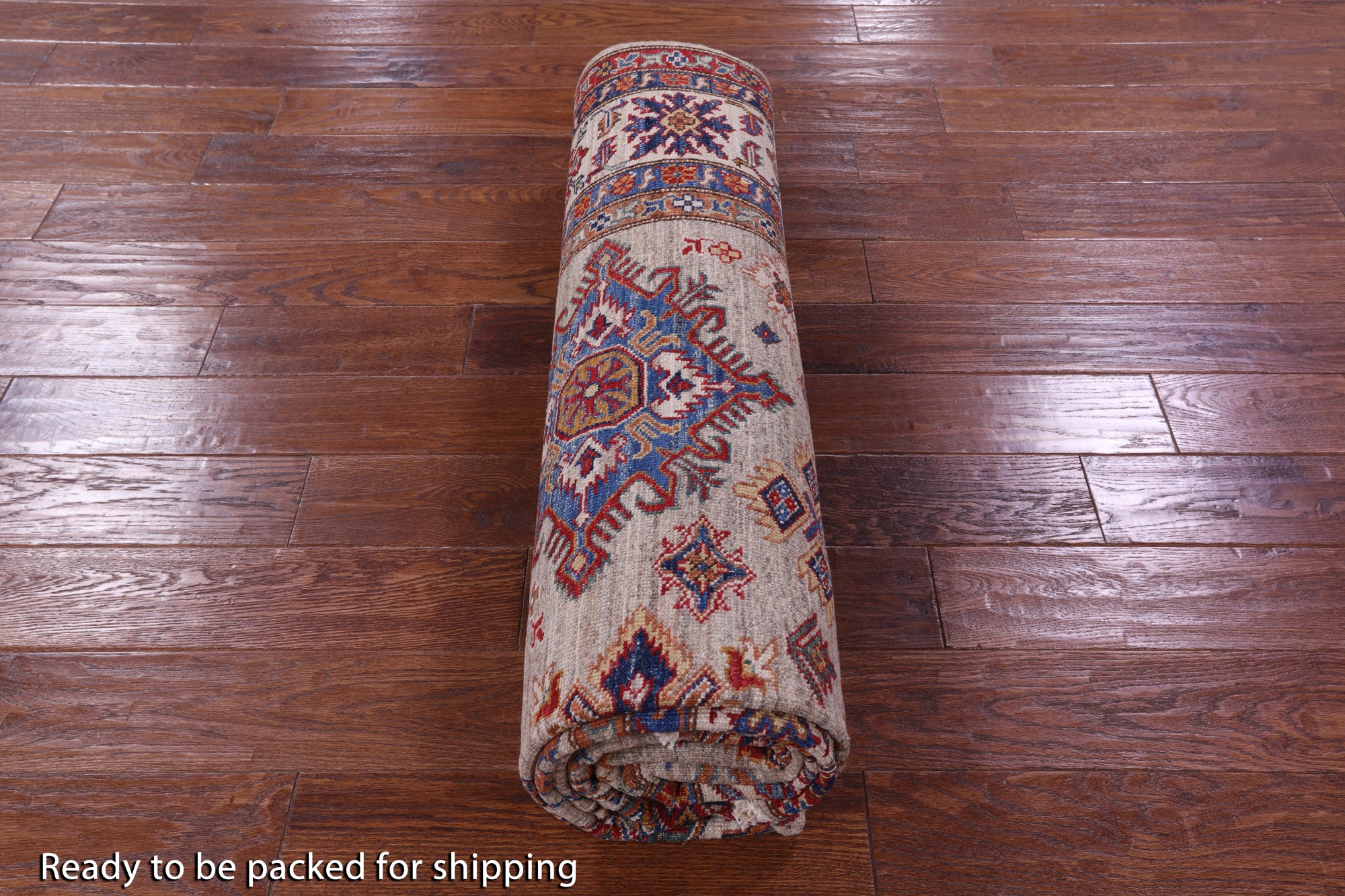 Super Kazak Hand Knotted Wool Rug - 6' 6" X 9' 10" - Golden Nile