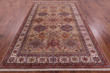 Super Kazak Hand Knotted Wool Rug - 6' 6" X 9' 10" - Golden Nile