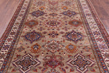 Super Kazak Hand Knotted Wool Rug - 6' 6" X 9' 10" - Golden Nile
