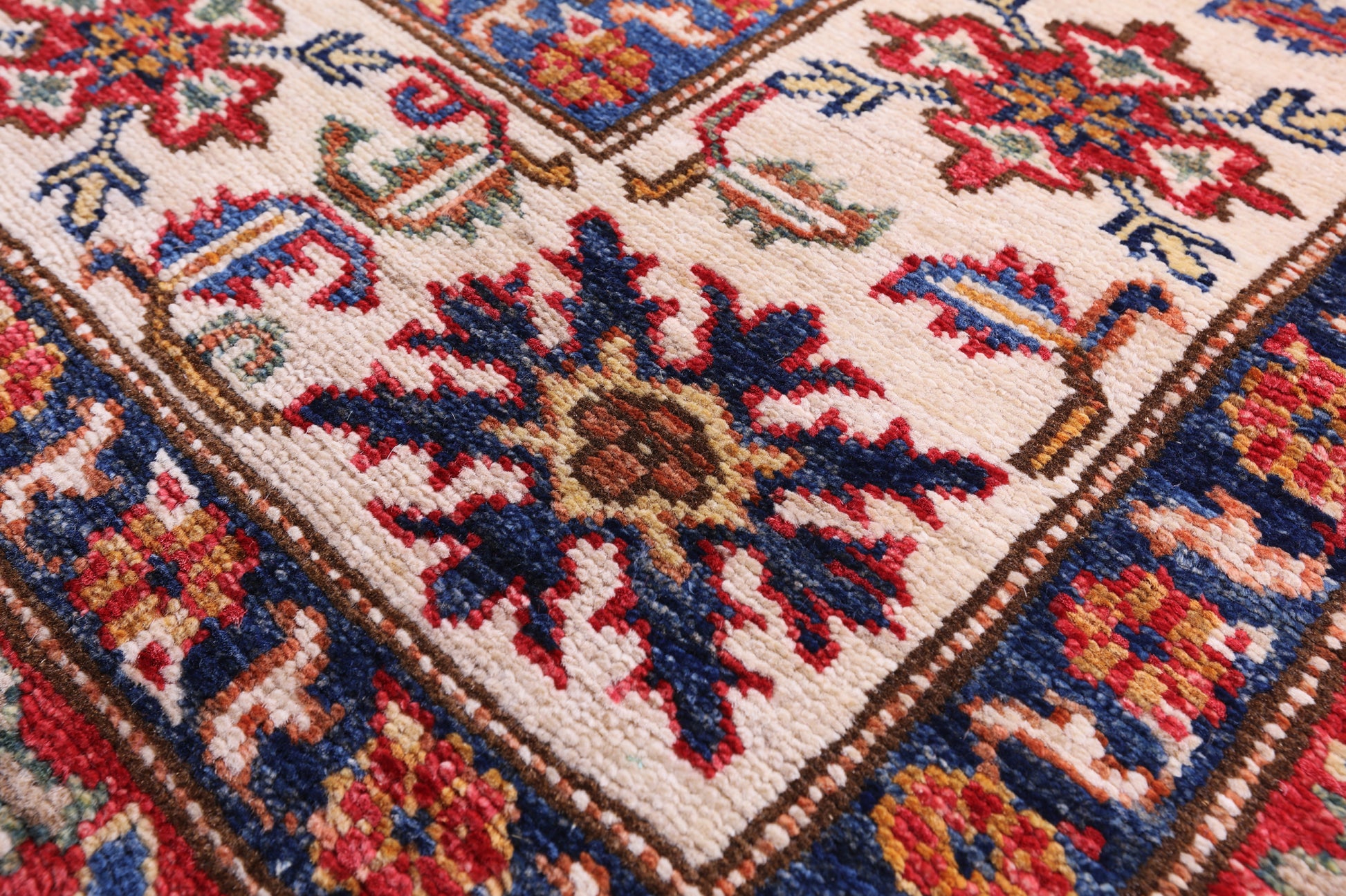 Super Kazak Hand Knotted Wool Rug - 6' 6" X 9' 10" - Golden Nile