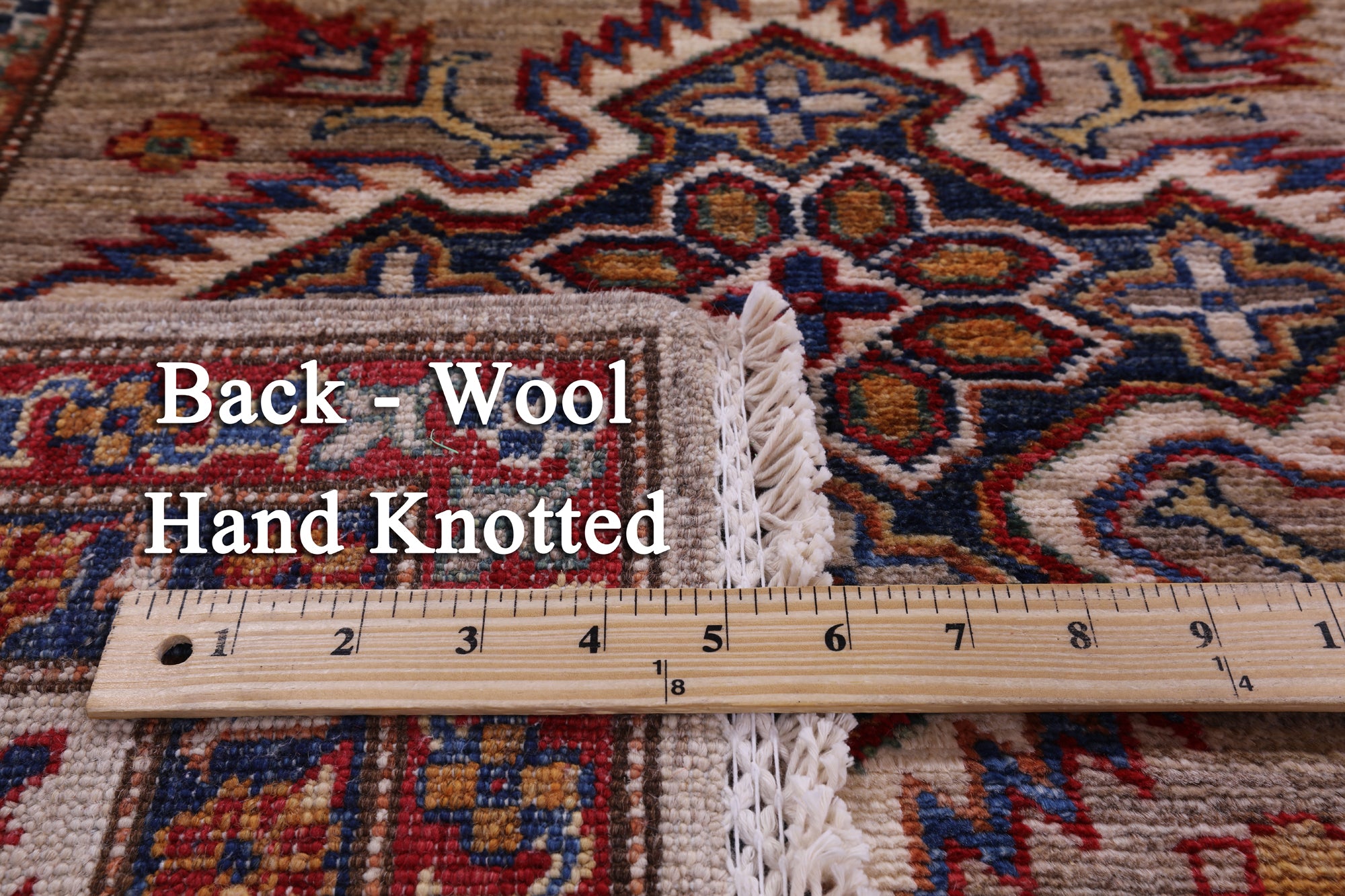 Super Kazak Hand Knotted Wool Rug - 6' 6" X 9' 10" - Golden Nile