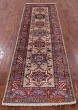 Super Kazak Hand Knotted Wool Runner Rug - 2' 9" X 8' 10" - Golden Nile