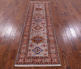 Super Kazak Handmade Wool Runner Rug - 2' 8" X 8' 4" - Golden Nile