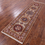 Super Kazak Hand Knotted Wool Runner Rug - 2' 8" X 9' 1" - Golden Nile