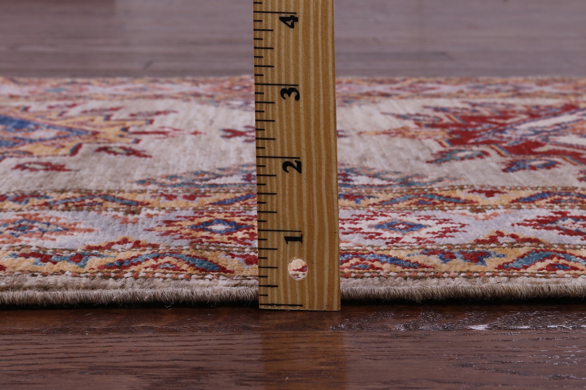Super Kazak Hand Knotted Wool Runner Rug - 2' 8" X 9' 1" - Golden Nile