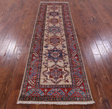 Super Kazak Hand Knotted Wool Runner Rug - 2' 9" X 8' 10" - Golden Nile