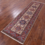 Super Kazak Hand Knotted Wool Runner Rug - 2' 9" X 8' 10" - Golden Nile