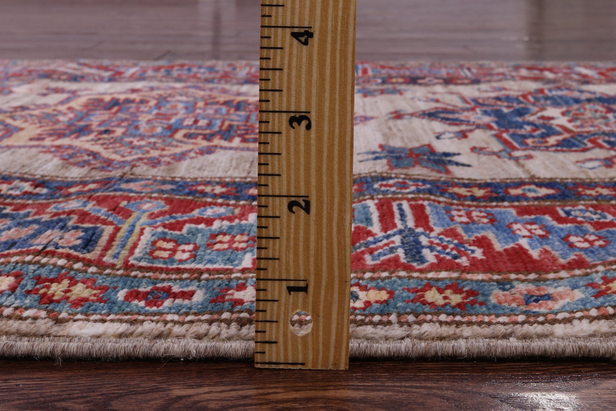 Super Kazak Hand Knotted Wool Runner Rug - 2' 9" X 8' 10" - Golden Nile