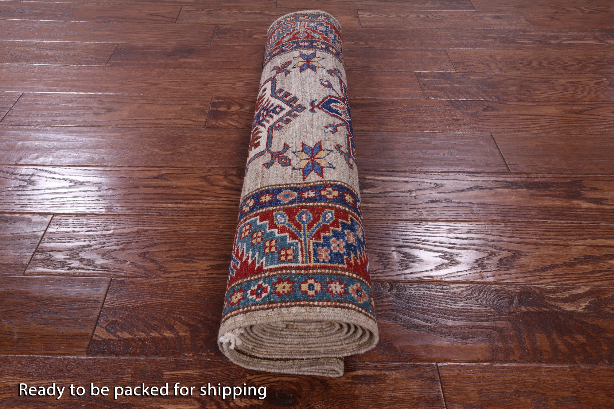 Super Kazak Hand Knotted Wool Runner Rug - 2' 9" X 8' 10" - Golden Nile