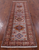 Super Kazak Handmade Wool Runner Rug - 2' 8" X 8' 4" - Golden Nile