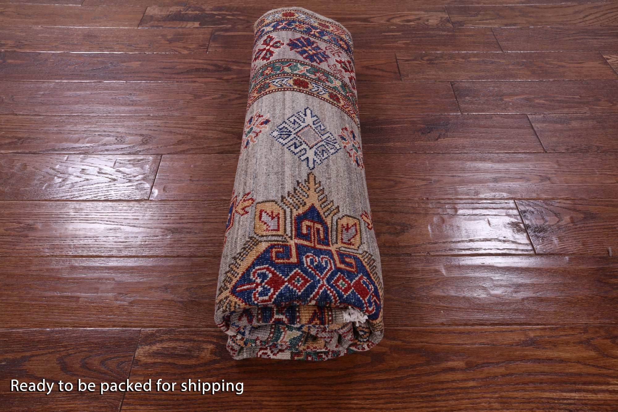 Super Kazak Hand Knotted Wool Rug - 4' 11" X 6' 7" - Golden Nile