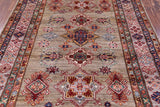 Super Kazak Hand Knotted Wool Rug - 4' 11" X 6' 7" - Golden Nile